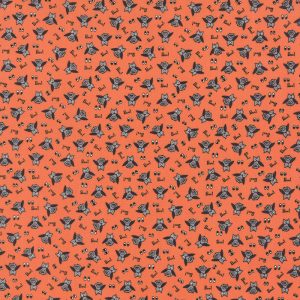 Moda Fabrics Spooky Delight Boo Owls on Pumpkin