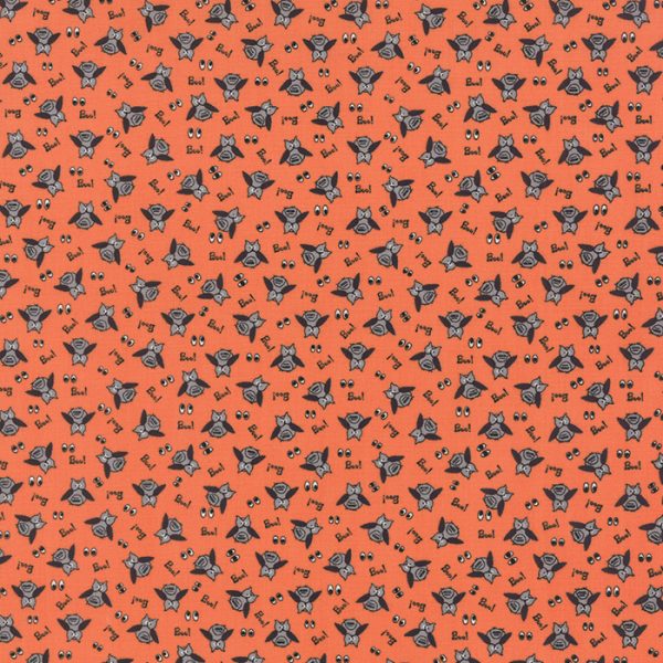 Moda Fabrics Spooky Delight Boo Owls on Pumpkin