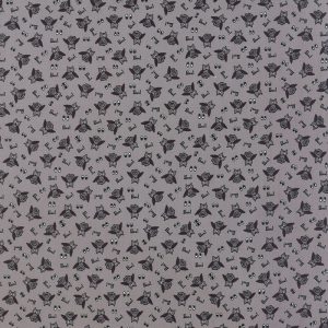 Moda Fabrics Spooky Delight Boo Owls on Ash Grey