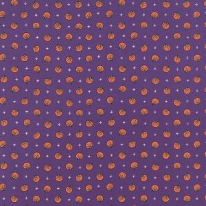 Moda FabricsSpooky Delight Halloween Pumpkins on Potion Purple