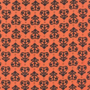 Moda Fabrics Spooky Delight Midnight Ravens on Pumpkin