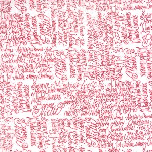 Moda Fabrics Jol Collection Christmas Words Red on white