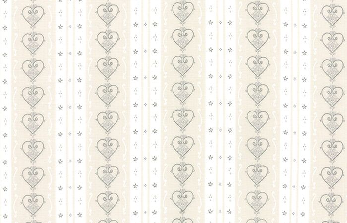 Moda Jol Cream Nordic Heart Stripe