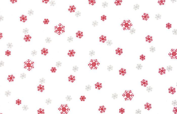 Moda Jol Red Snowflakes on White
