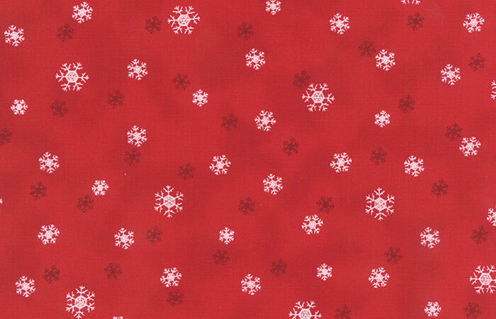 Moda Jol Snowflakes on Red