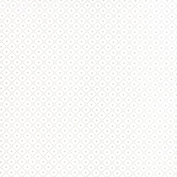 Moda Fabrics Jol Collection Grey Lattice on Snow White