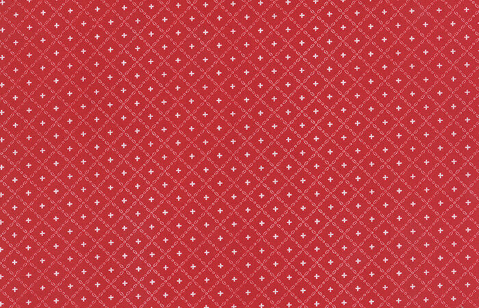 Moda Jol White Lattice on Red