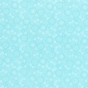 Benartex Fabrics Sunday Ride Beaded Circles Pale Turquoise