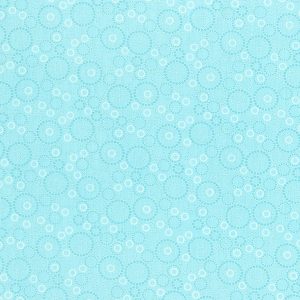 Benartex Fabrics Sunday Ride Beaded Circles Pale Turquoise