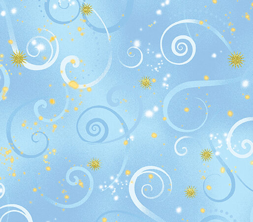 Benartex Dragonfly Dance Swirling Sky Light Blue