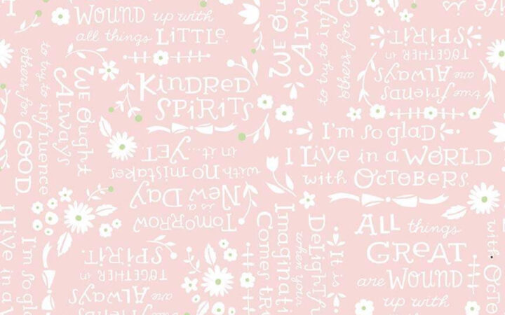 Riley Blake Kindred Spirits Quotes Pink
