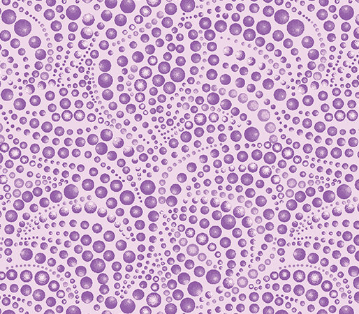 Benartex Cat-I-Tude Purple Beaded Swirls