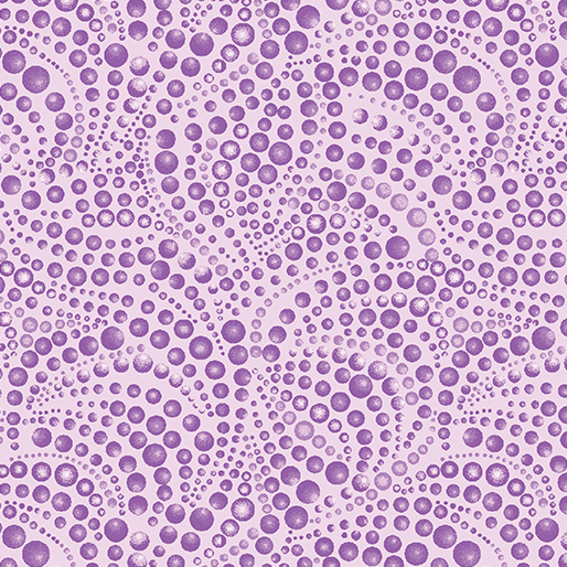Benartex Fabrics Catitude Light Purple Beaded Swirls