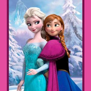 Disney's Frozen Anna & Elsa Snow Scene Quilt Panel