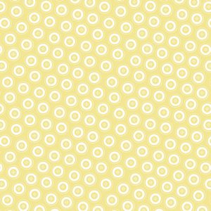 Benartex Fabric My Happy Place Dotty Buttons on Yellow