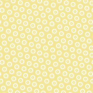 Benartex Fabric My Happy Place Dotty Buttons on Yellow