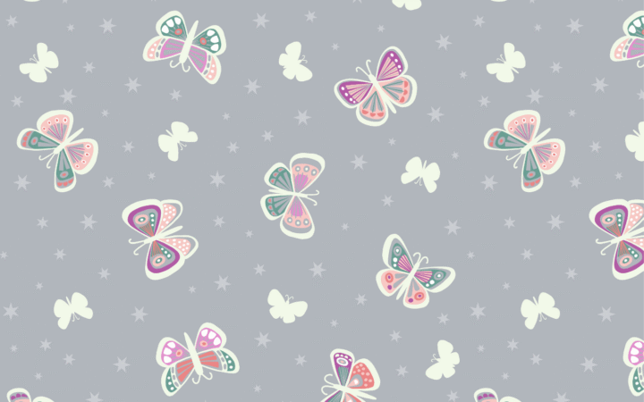 Lewis & Irene Fairy Nights Butterfly Glow on Light Grey
