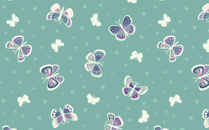 Lewis & Irene Fairy Nights Butterfly Glow on Teal