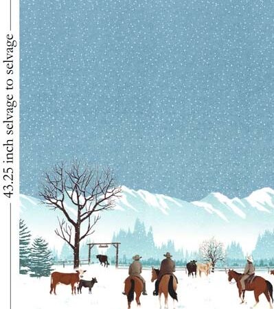 Michael Miller Winter on the Range Border Print Panel