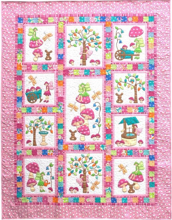 Fairy Tales in Pink Quilt Pattern by Kids Quilts