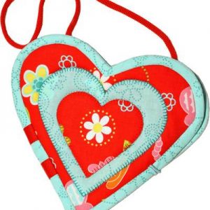 Heart Shaped Hair Clip Case Pattern by Kids Quilts
