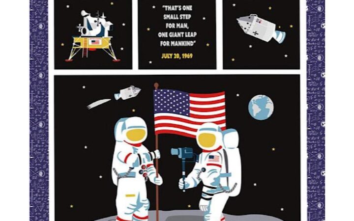 Riley Blake NASA Apollo 11 Moon Landing Quilt Panel