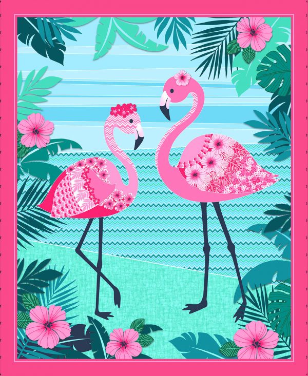 Studio E Fabrics Flamingo Beach Quilt Panel