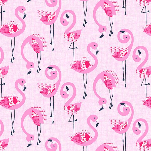 Studio E Fabrics Flamingo Beach Pink Flamingos