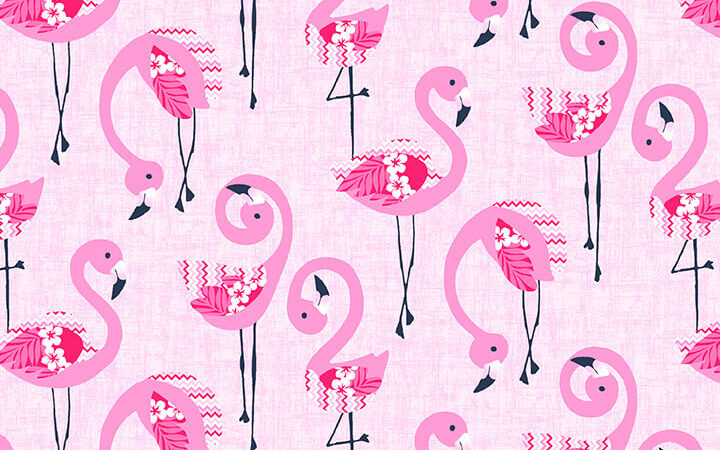 Studio E Flamingo Beach Pink Flamingos