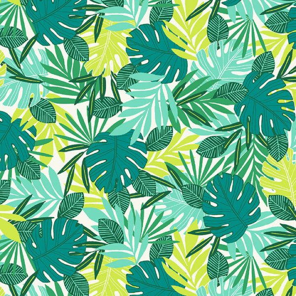 Studio E Fabrics Flamingo Beach Tropical Leaves