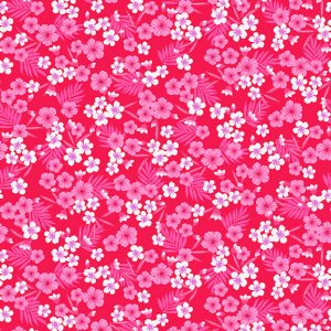 Studio E Fabrics Flamingo Beach Small Pink Tropical Flowers