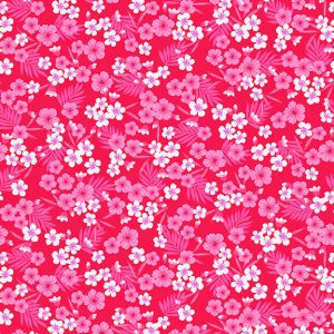 Studio E Fabrics Flamingo Beach Small Pink Tropical Flowers