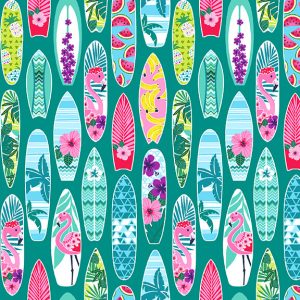 Studio E Fabrics Flamingo Beach Surfboards