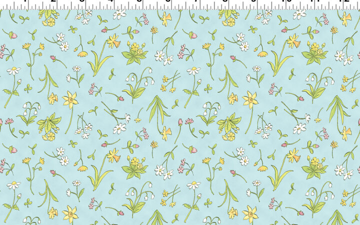 Clothworks Guess How Much I Love You Scattered Flowers