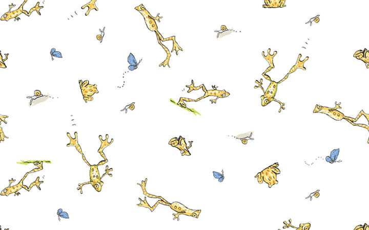 Clothworks Guess How Much I Love You Butterflies & Frogs