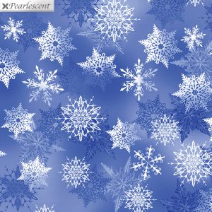 Benartex Fabric Winter's Pearl Snowflakes Pale Blue