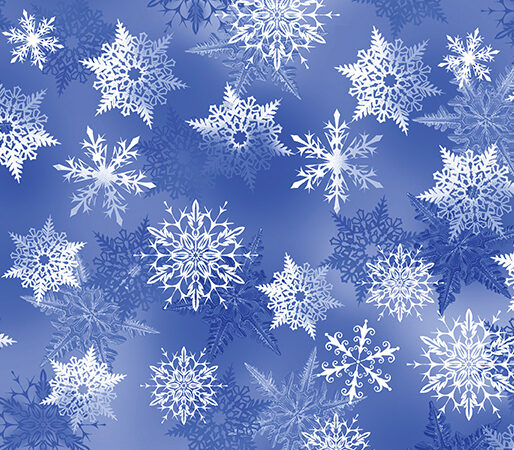 Benartex Winter’s Pearl Snowflakes Pale Blue