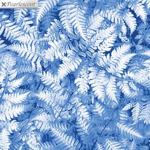 Benartex Fabrics Winter's Pearl Ferns on Ice Blue