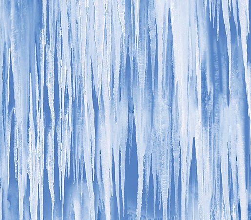Benartex Winter’s Pearl Icicles Ice Blue
