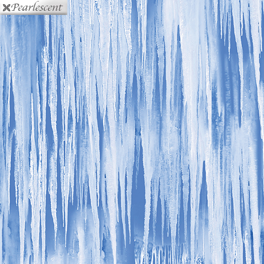 Benartex Fabrics Winter's Pearl Icicles on Ice Blue