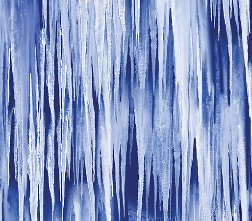Benartex Winter’s Pearl Icicles Cobalt Blue