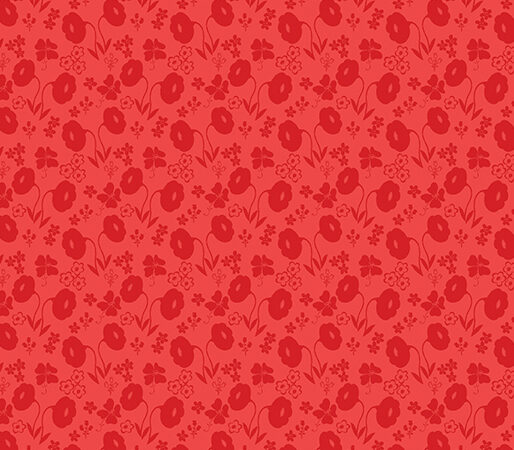 Benartex Sew Excited Floral Fun Red