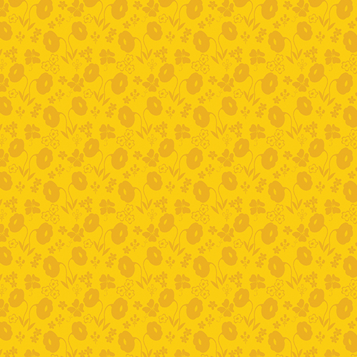Benartex Fabrics Sew Excited Floral Fun Yellow Blender