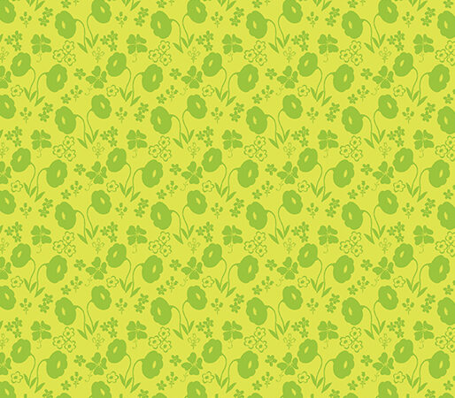 Benartex Sew Excited Floral Fun Green