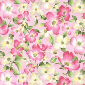 Moda Fabrics Sakura Park Cherry Blossom on Pale Pink