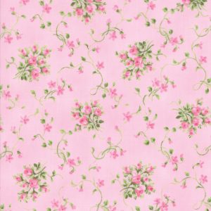 Moda Fabrics Sakura Park Cherry Blossom Buds on Pale Pink