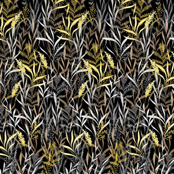 Benartex Fabrics Limoncello Black Willow Pearlescent