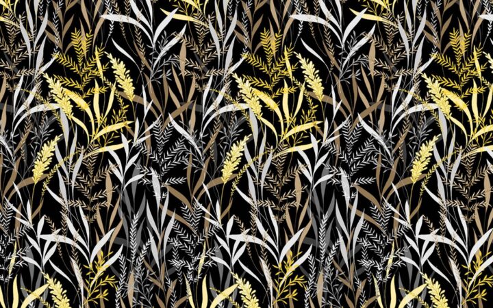 Benartex Limoncello Black Willow