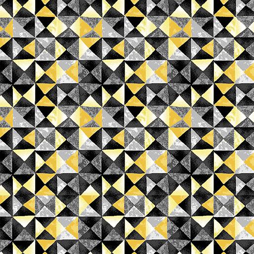 Benartex Fabrics Limoncello Yellow Mosaic Pearlescent
