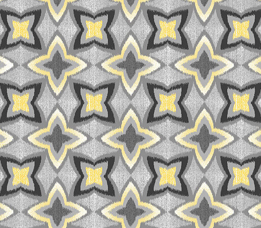 Benartex Limoncello Grey Pearl Flower Ikat